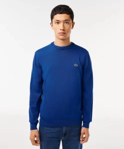 Pull A Col Rond En Coton Biologique Uni | Lacoste Outlet