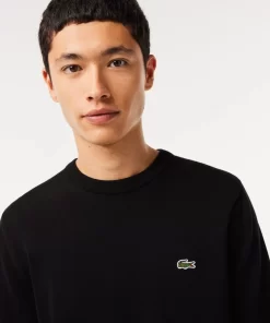 Pull A Col Rond En Coton Biologique Uni | Lacoste Discount