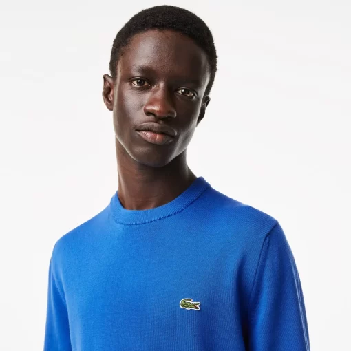 Pull A Col Rond En Coton Biologique Uni | Lacoste Outlet