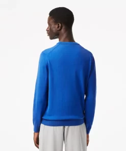 Pull A Col Rond En Coton Biologique Uni | Lacoste Outlet