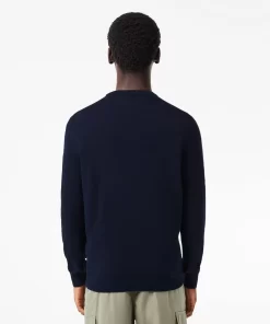 Pull A Col Rond En Coton Biologique Uni | Lacoste Clearance