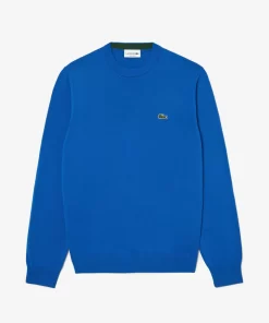 Pull A Col Rond En Coton Biologique Uni | Lacoste Outlet