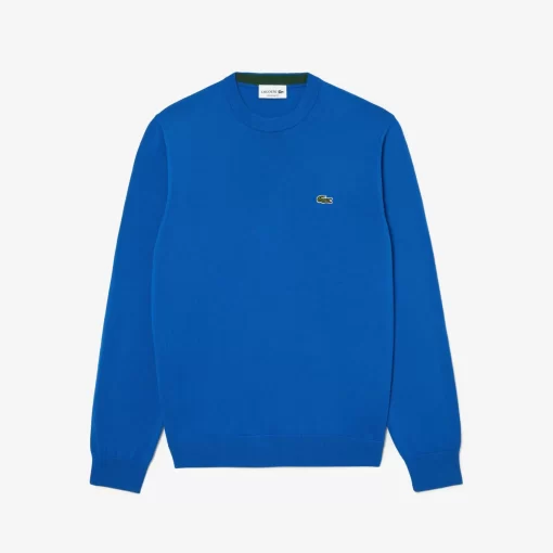 Pull A Col Rond En Coton Biologique Uni | Lacoste Outlet