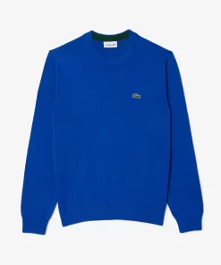 Pull A Col Rond En Coton Biologique Uni | Lacoste Outlet