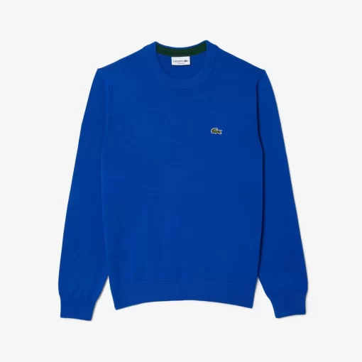 Pull A Col Rond En Coton Biologique Uni | Lacoste Outlet