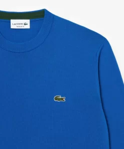 Pull A Col Rond En Coton Biologique Uni | Lacoste Outlet