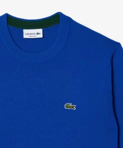 Pull A Col Rond En Coton Biologique Uni | Lacoste Outlet