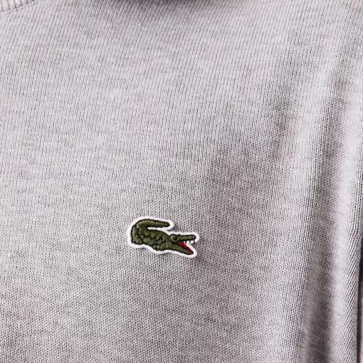 Pull A Col Rond En Coton Biologique Uni | Lacoste Clearance