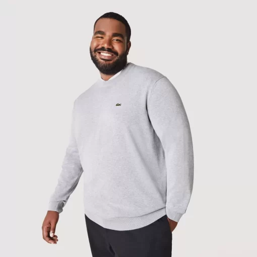 Pull A Col Rond En Coton Biologique Uni | Lacoste Clearance