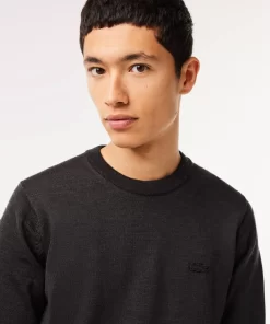 Pull A Col Rond En Laine Merinos Unie | Lacoste Store