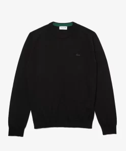 Pull A Col Rond En Laine Merinos Unie | Lacoste Hot