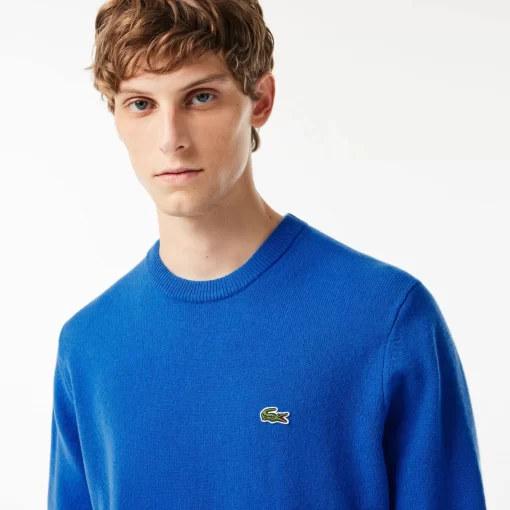 Pull A Col Rond En Laine Unie | Lacoste Sale