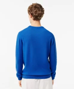 Pull A Col Rond En Laine Unie | Lacoste Sale