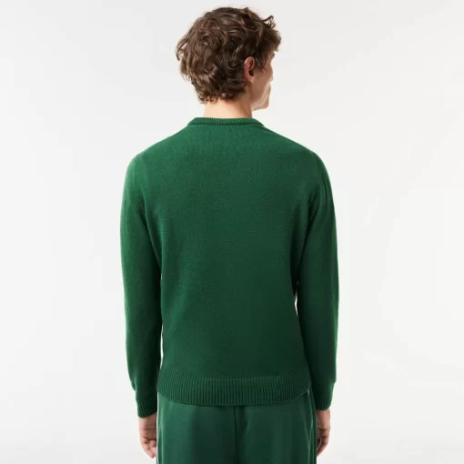 Pull A Col Rond En Laine Unie | Lacoste Flash Sale