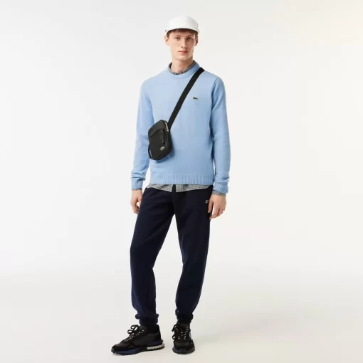 Pull A Col Rond En Laine Unie | Lacoste Cheap