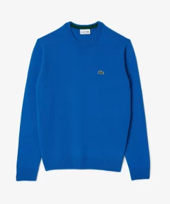 Pull A Col Rond En Laine Unie | Lacoste Sale