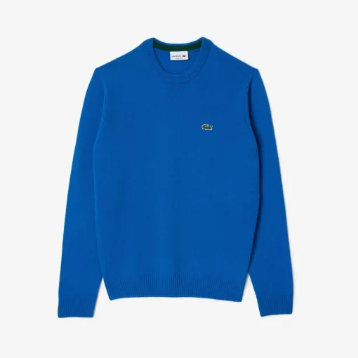 Pull A Col Rond En Laine Unie | Lacoste Sale