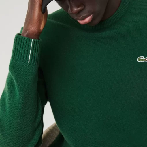 Pull A Col Rond En Laine Unie | Lacoste Flash Sale