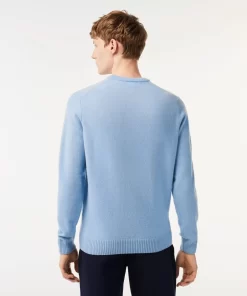 Pull A Col Rond En Laine Unie | Lacoste Cheap