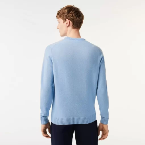 Pull A Col Rond En Laine Unie | Lacoste Cheap