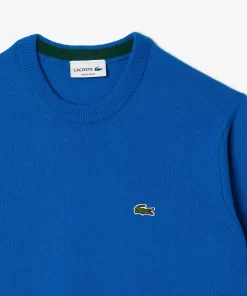 Pull A Col Rond En Laine Unie | Lacoste Sale