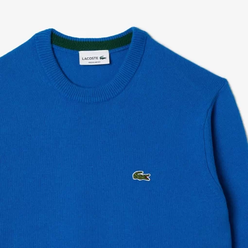 Pull A Col Rond En Laine Unie | Lacoste Sale