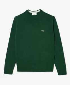 Pull A Col Rond En Laine Unie | Lacoste Flash Sale