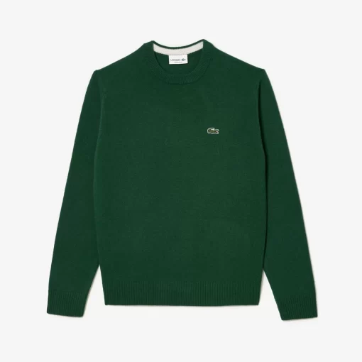 Pull A Col Rond En Laine Unie | Lacoste Flash Sale