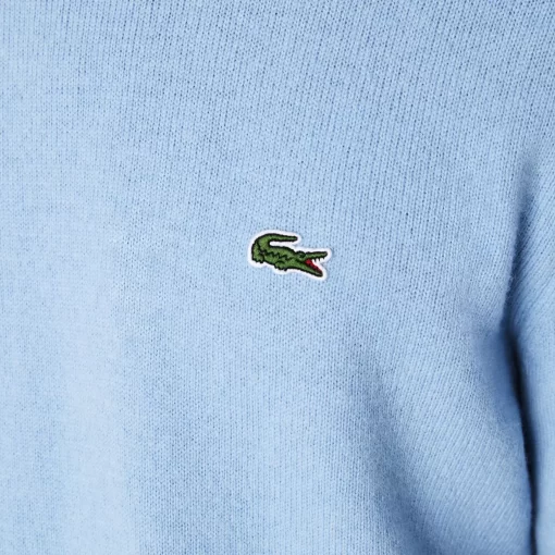 Pull A Col Rond En Laine Unie | Lacoste Cheap