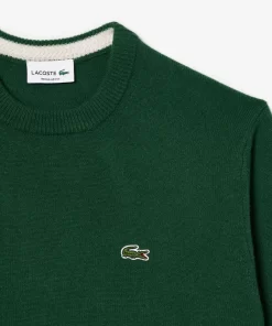 Pull A Col Rond En Laine Unie | Lacoste Flash Sale