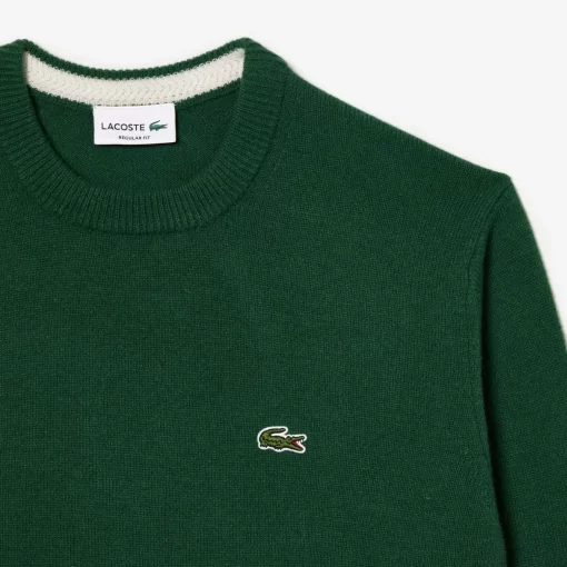 Pull A Col Rond En Laine Unie | Lacoste Flash Sale