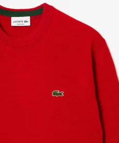 Pull A Col Rond En Laine Unie | Lacoste Hot