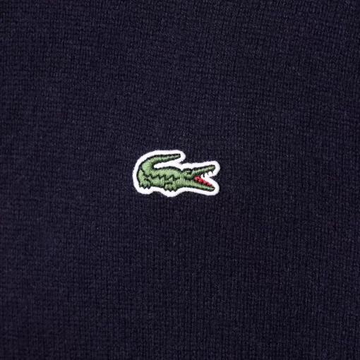 Pull A Col Rond En Laine Unie | Lacoste Online