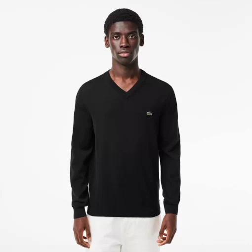 Pull A Col V En Coton Biologique Uni | Lacoste Best Sale