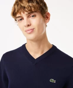 Pull A Col V En Coton Biologique Uni | Lacoste Cheap