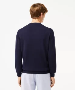 Pull A Col V En Coton Biologique Uni | Lacoste Cheap