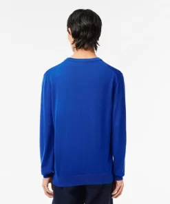 Pull A Col V En Coton Biologique Uni | Lacoste Store