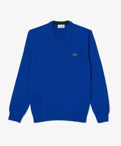 Pull A Col V En Coton Biologique Uni | Lacoste Store