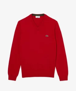 Pull A Col V En Coton Biologique Uni | Lacoste Sale