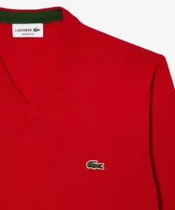 Pull A Col V En Coton Biologique Uni | Lacoste Sale