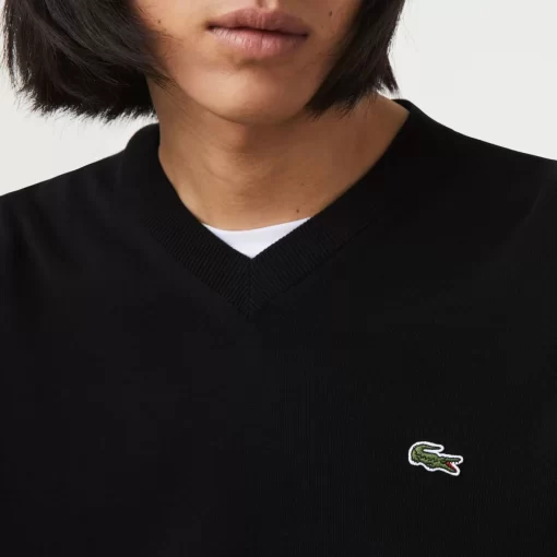 Pull A Col V En Coton Biologique Uni | Lacoste Best Sale