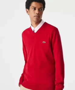 Pull A Col V En Coton Biologique Uni | Lacoste Sale