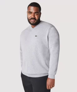 Pull A Col V En Coton Biologique Uni | Lacoste Cheap