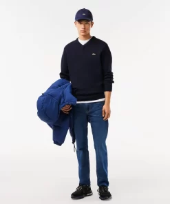 Pull A Col V En Laine Unie | Lacoste Shop