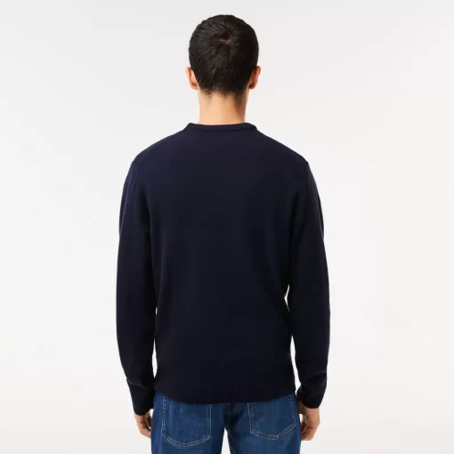 Pull A Col V En Laine Unie | Lacoste Shop