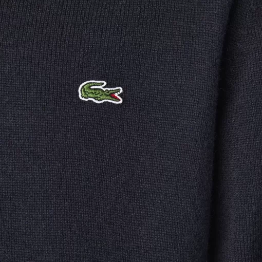 Pull A Col V En Laine Unie | Lacoste Shop