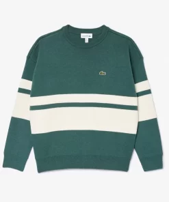 Pull A Rayures Contrastees En Coton | Lacoste New