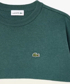 Pull A Rayures Contrastees En Coton | Lacoste New