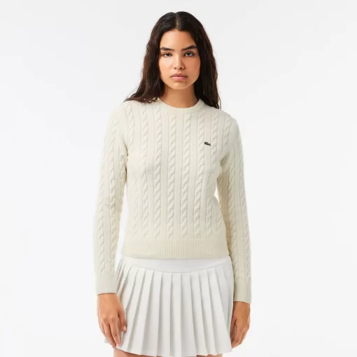 Pull A Torsades Moulinees En Laine Et Coton | Lacoste Best Sale