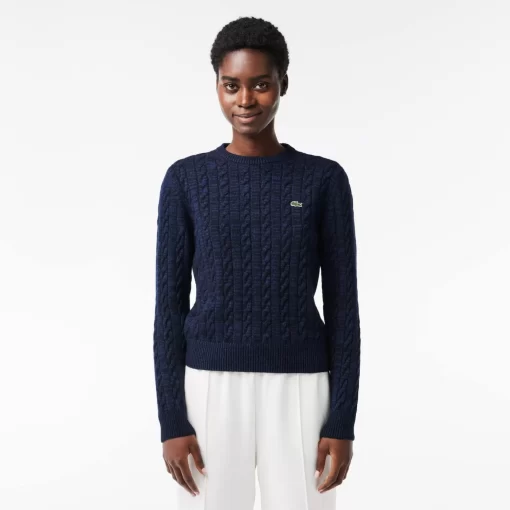 Pull A Torsades Moulinees En Laine Et Coton | Lacoste Cheap